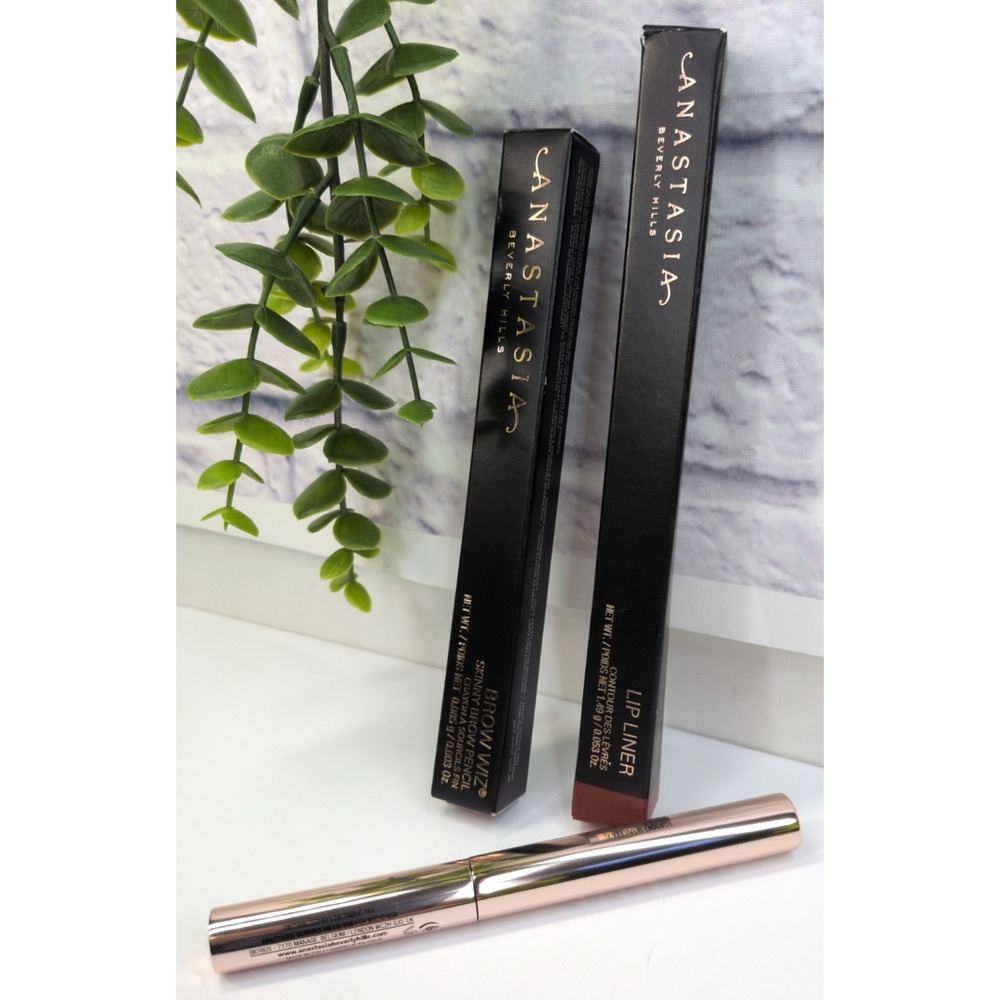 NEW LOT3🌿Anastasia Beverly Hills Brow Wiz Liquid Lip Liner Dusty Rose Chocolate